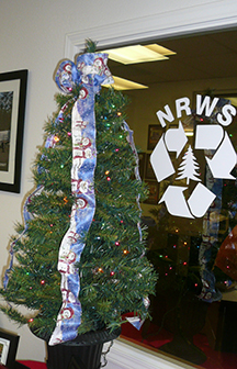 christmas tree in office