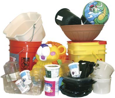 plastic containers and bottles